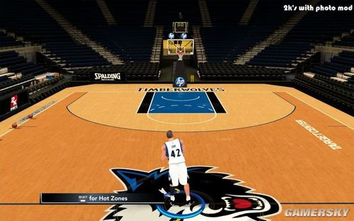 nba2k12森林狼队球场地板美化补丁