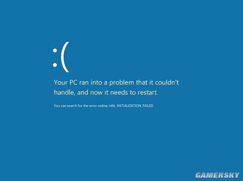 看windows 8的蓝屏提示 真萌!