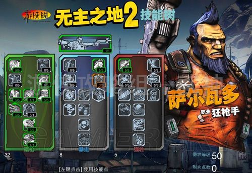 邊緣禁地2(Borderlands 2) 全職業3系天賦推薦配點與心得