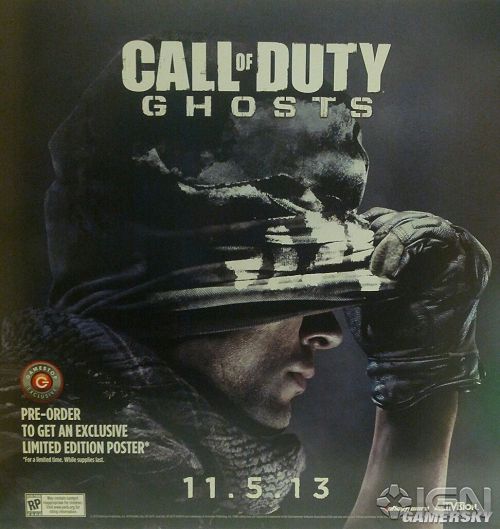 使命召唤10幽灵callofdutyghosts双面海报亮相白色骷髅