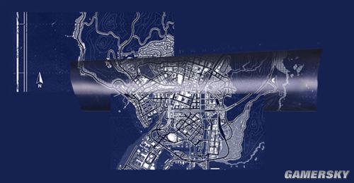 《GTA5》完整地图出炉 城区只占三分之一