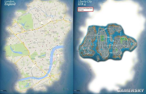 伦敦地图vs《gta4》自由城