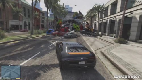 侠盗飞车5gta5表示炸车是种艺术外星飞碟助阵零件满天飞