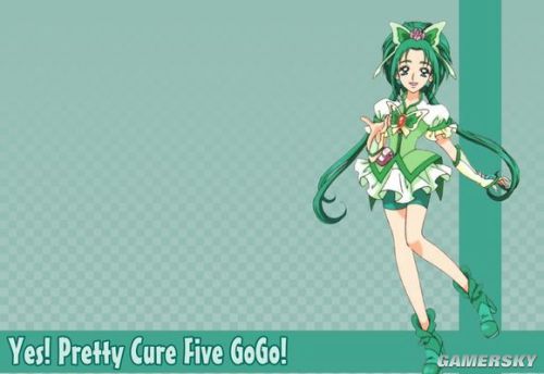 她变身后的必杀技是"pretty cure mint protection".