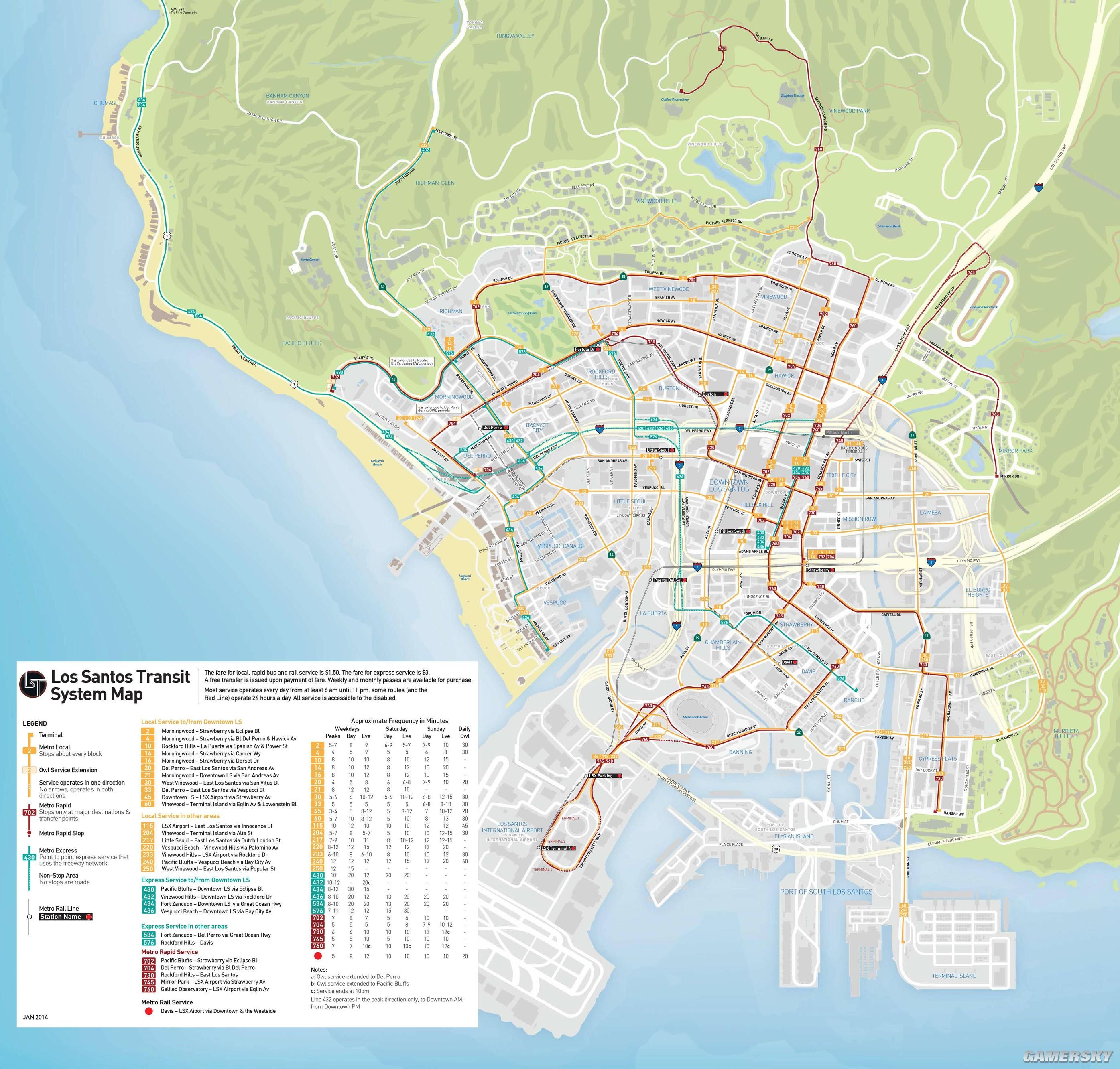 gta5的圣安地列斯公交地铁图