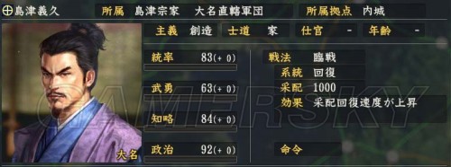 信长之野望14:创造 全强力武将数据整理武将使用指南_岛津宗家-岛津义