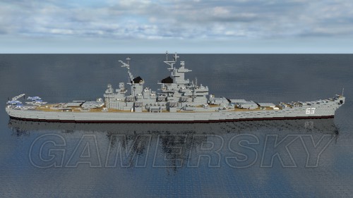 我的世界打造1945年版美国海军bb63密苏里号战列舰图文教程