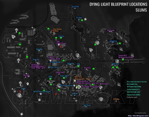 消逝的光芒 贫民区及古镇全蓝图位置地图一览