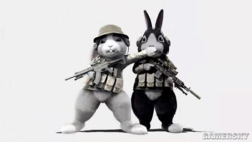 大耳朵,小短腿的超萌的兔子军团是搞笑版三角洲特种部队,尽管枪战场面