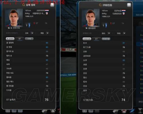 FIFA Online3韩服球员数据更新新旧对比