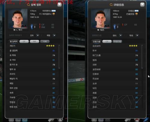 FIFA Online3韩服球员数据更新新旧对比