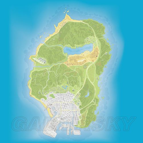 侠盗猎车手5(gta5) 地图有多大 洛圣都高清全景大地图