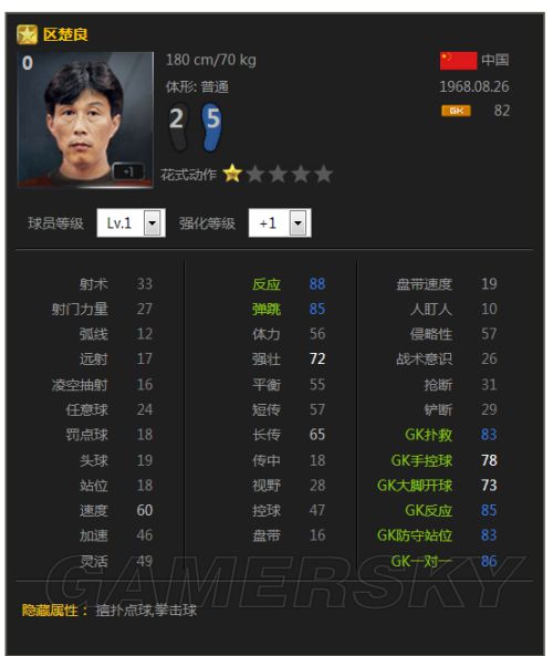 FIFA Online3中国传奇球员分析