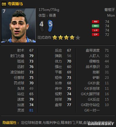 FIFA Online3 08赛季卡隐藏属性