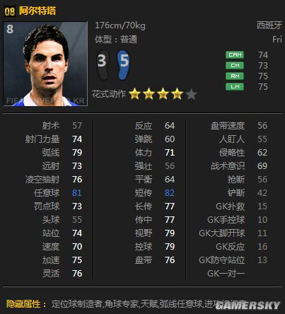 FIFA Online3 08赛季卡隐藏属性