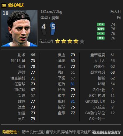 FIFA Online3 08赛季卡隐藏属性