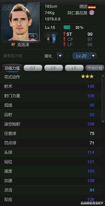 FIFA Online3拜仁套前锋