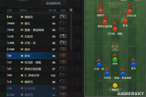 FIFA Online3传奇级战术板