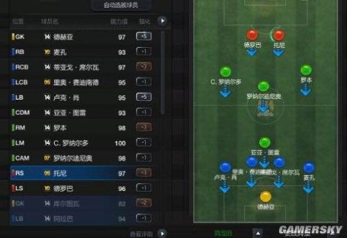 FIFA Online3传奇级战术板