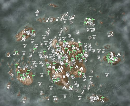 《巫师3》全收集中文地图 全宝藏及铁匠位置
