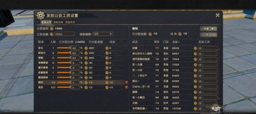 天谕公会怎么发工资