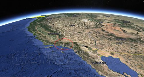 gta5的地图是洛杉矶为原型的,所以我们找到洛杉矶对照一下图片