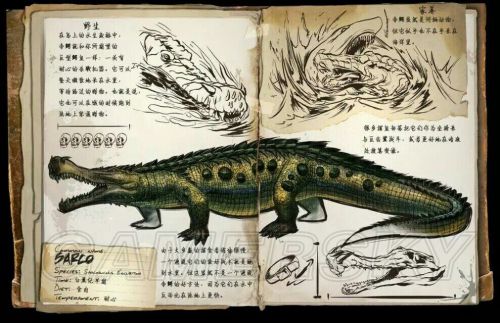 《方舟生存进化》全物种原型对比图一览_帝鳄
