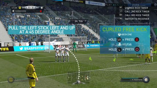 《FIFA16》弧度任意球教学视频 弧度任意球怎