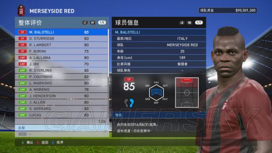 《实况足球2016(pes2016)》大师联赛前锋球员推荐