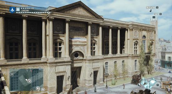 《刺客信条大革命》巴黎与现实场景对比_卢浮