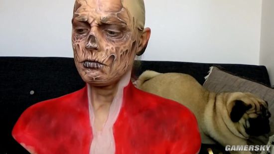 美女化妆成《辐射4》食尸鬼 自毁容貌变惊悚骷髅脸