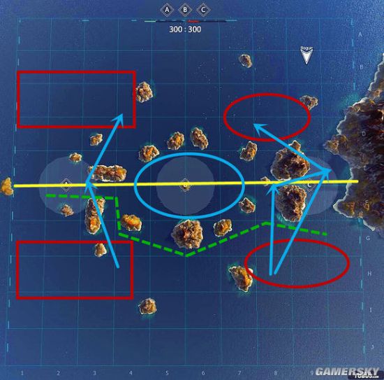 战舰世界地图解析 战舰世界地图怎么布局