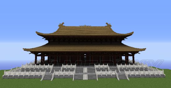 《我的世界》中式大型建筑建造图文教程_-游民