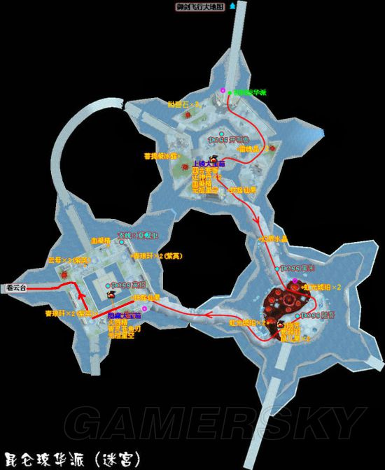 《仙剑奇侠传4》迷宫地图 全宝箱物品详细迷宫地图