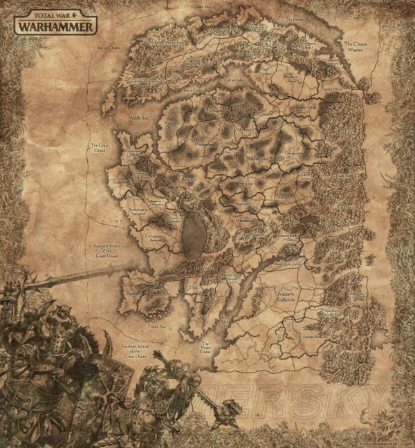 中古战锤详细地图原画图片