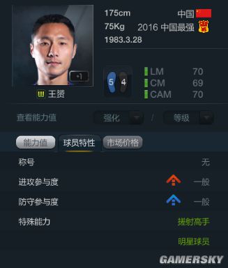 FIFA Online3中国最强赛季卡球员图鉴 中国最强