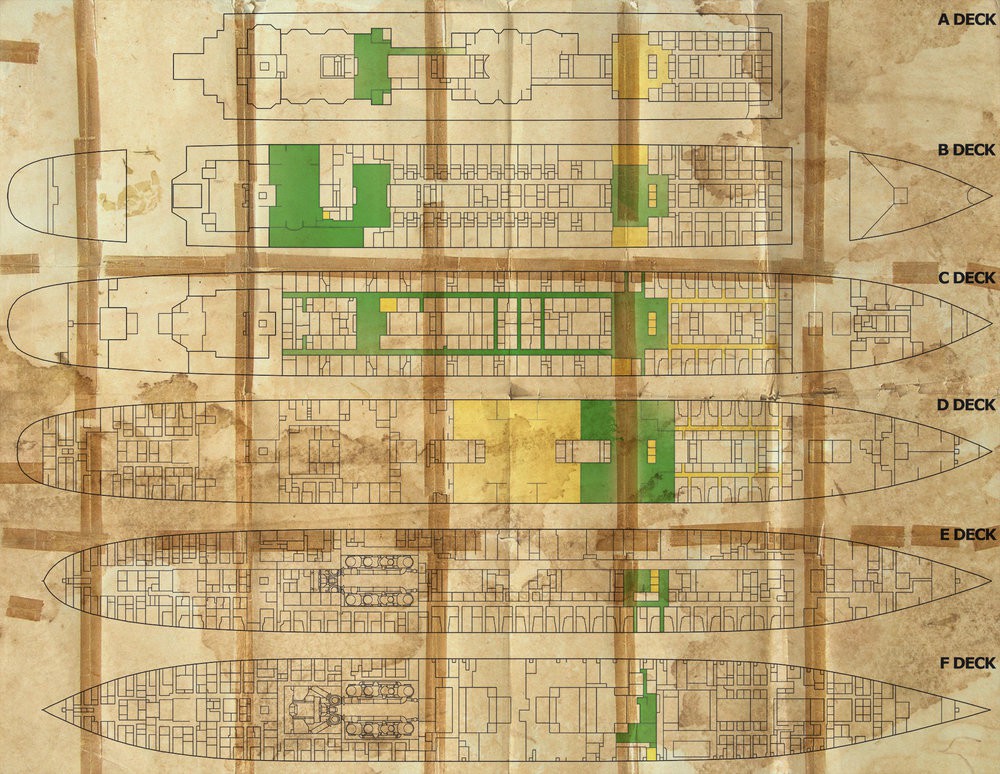泰坦尼克号平面图