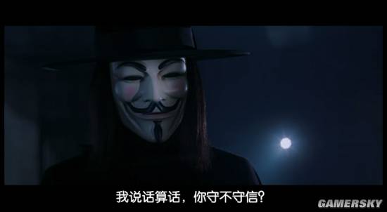 描述戴着盖伊·福克斯面具的神秘人物,一位试图创造社会政治变迁,同时