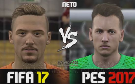 《实况足球2017》和《FIFA17》球员面部建模
