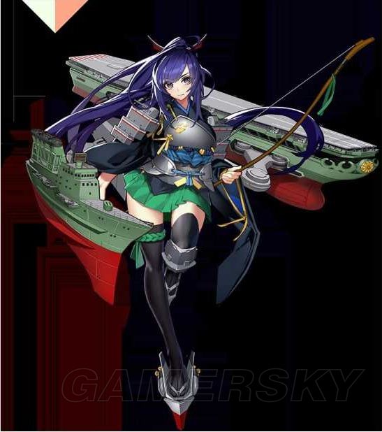 战舰少女r信浓立绘图鉴 装甲航母信浓大破立绘