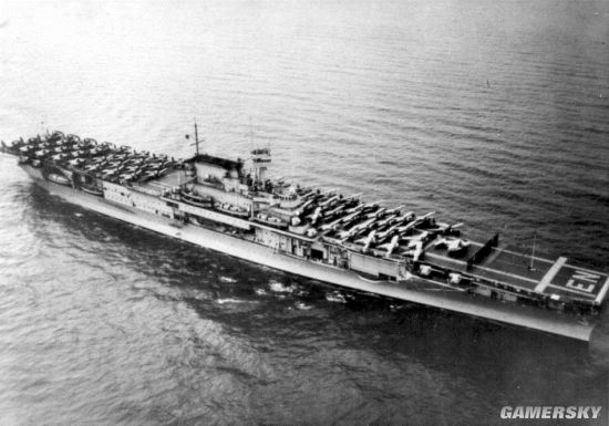 二战航空母舰侧面图图片