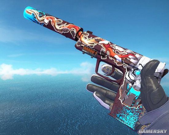 枪响人亡手柄处的骷髅变成了机器人,反而增添了一些科技感