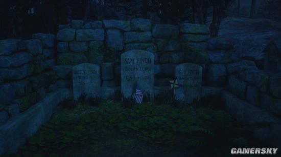 游戏开头就说过:finch家族成员在还活着的时候就会准备墓地
