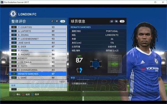 《BT版大战神(PES2017)》大师联赛5星难度各位置球员推荐