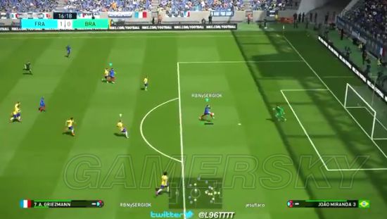 《实况足球2018(PES2018)》线上对战精彩进