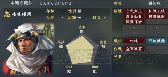 《信长之野望大志》武将总数值排名Top50 哪个武将总评高