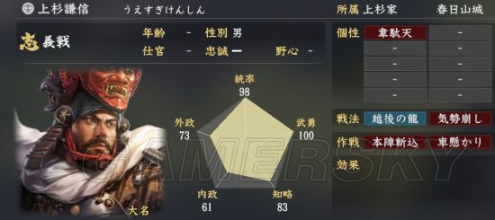 《信长之野望大志》武将总数值排名Top50 哪个武将总评高