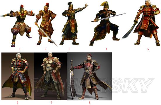 《真三国无双8》历代武将形象图鉴
