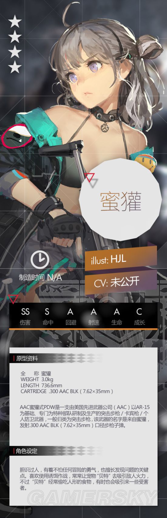 少女前线冬活人形介绍芭莉斯塔雷电蜜獾介绍