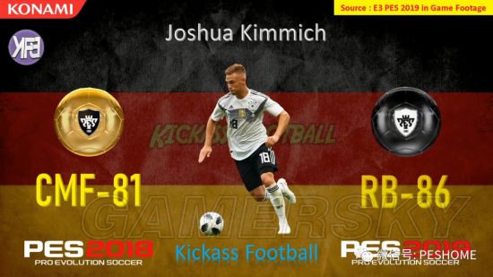 《实况足球2019(PES2019)》德国队球员数据